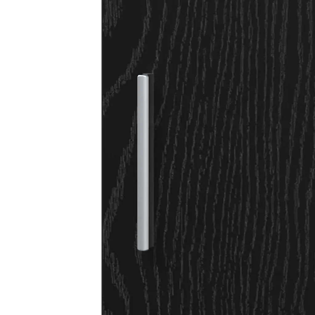 Highboard Black Oak Storage Cabinet Living Room Furniture Bedroom Organiser