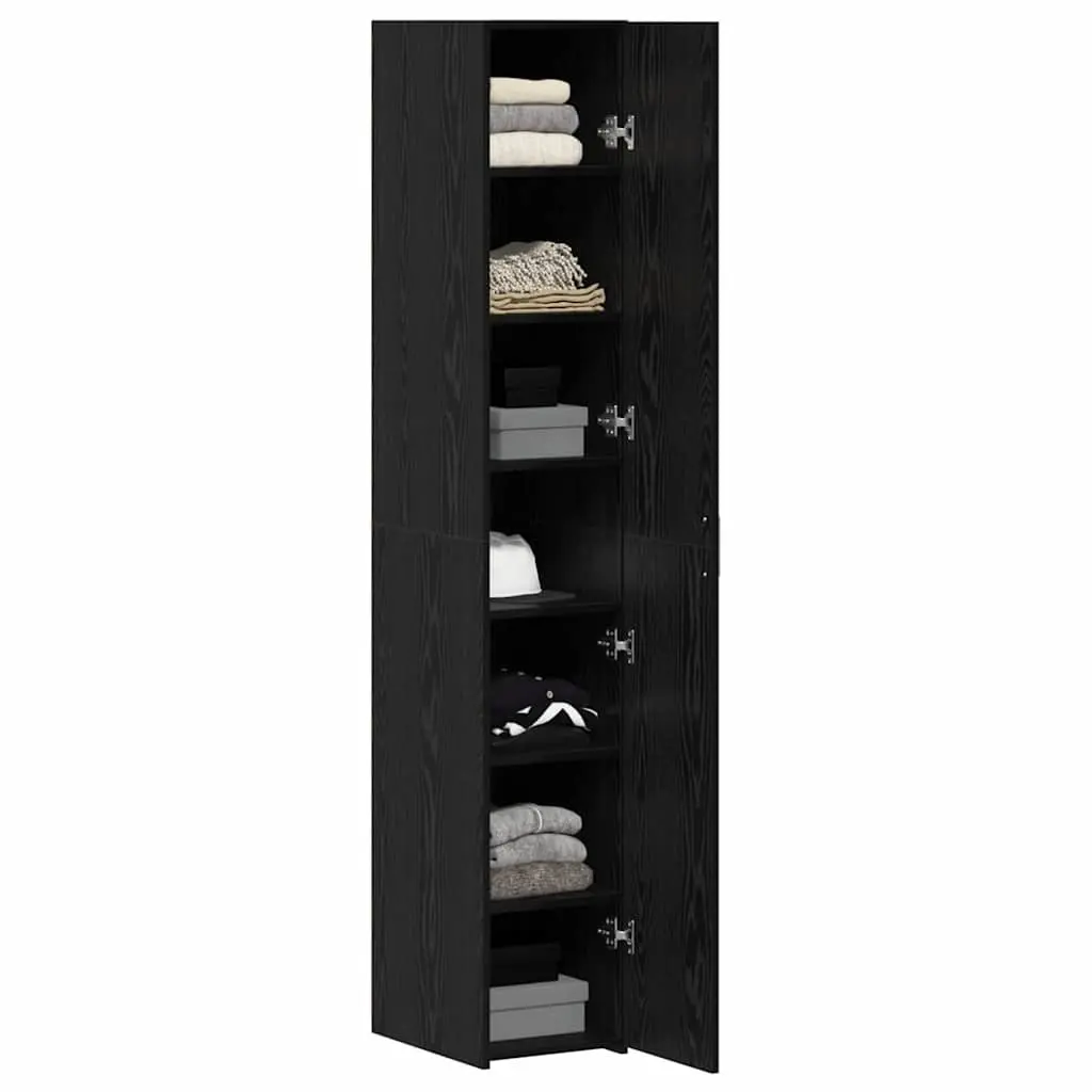 Highboard Black Oak Storage Cabinet Living Room Furniture Bedroom Organiser