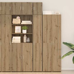 Practical 2-Piece Brown Storage Cabinet for Every Room