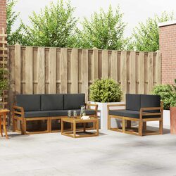 Practical Outdoor Seating with 6-Piece Sofa Set