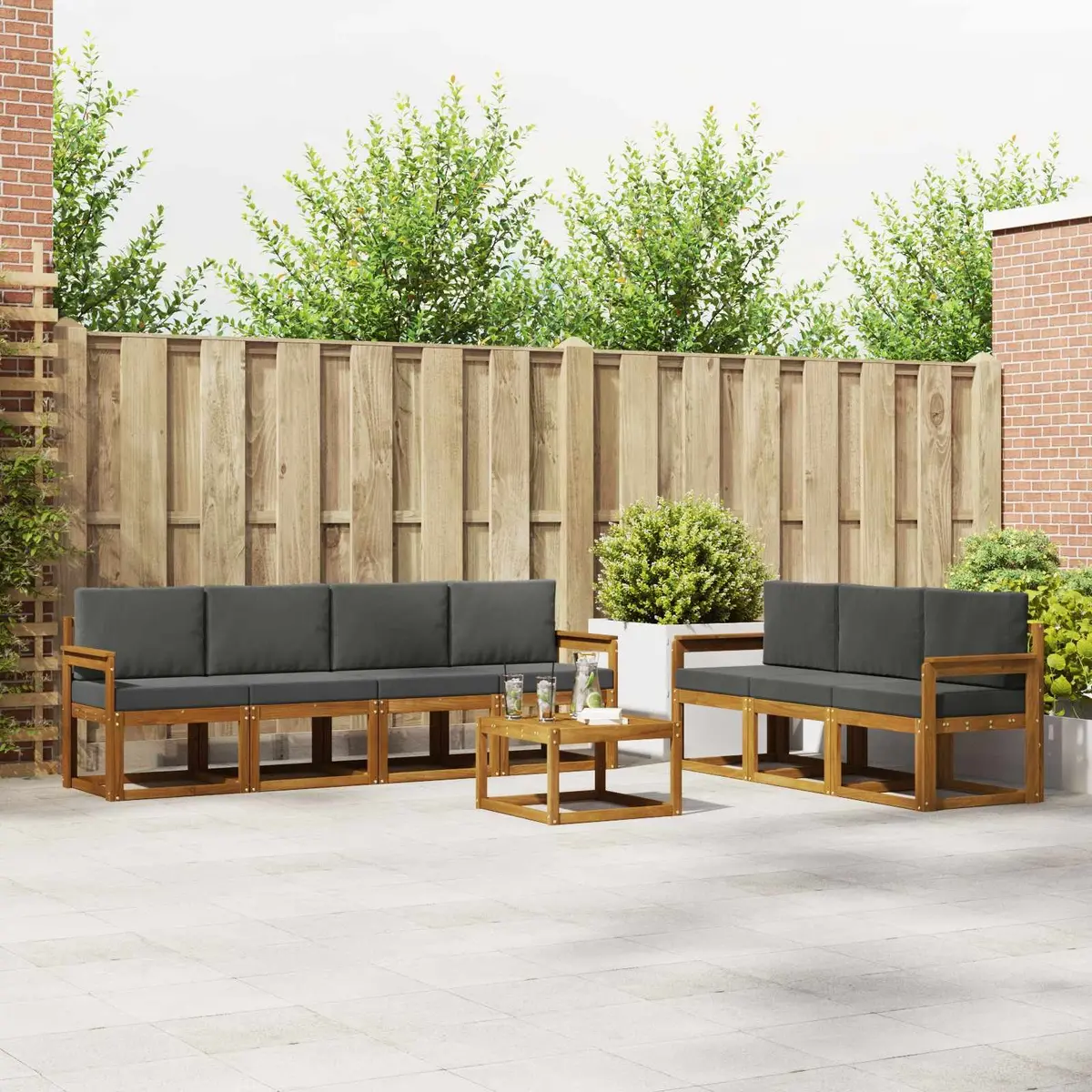 8-Piece Modular Sofa Set for Outdoor Use