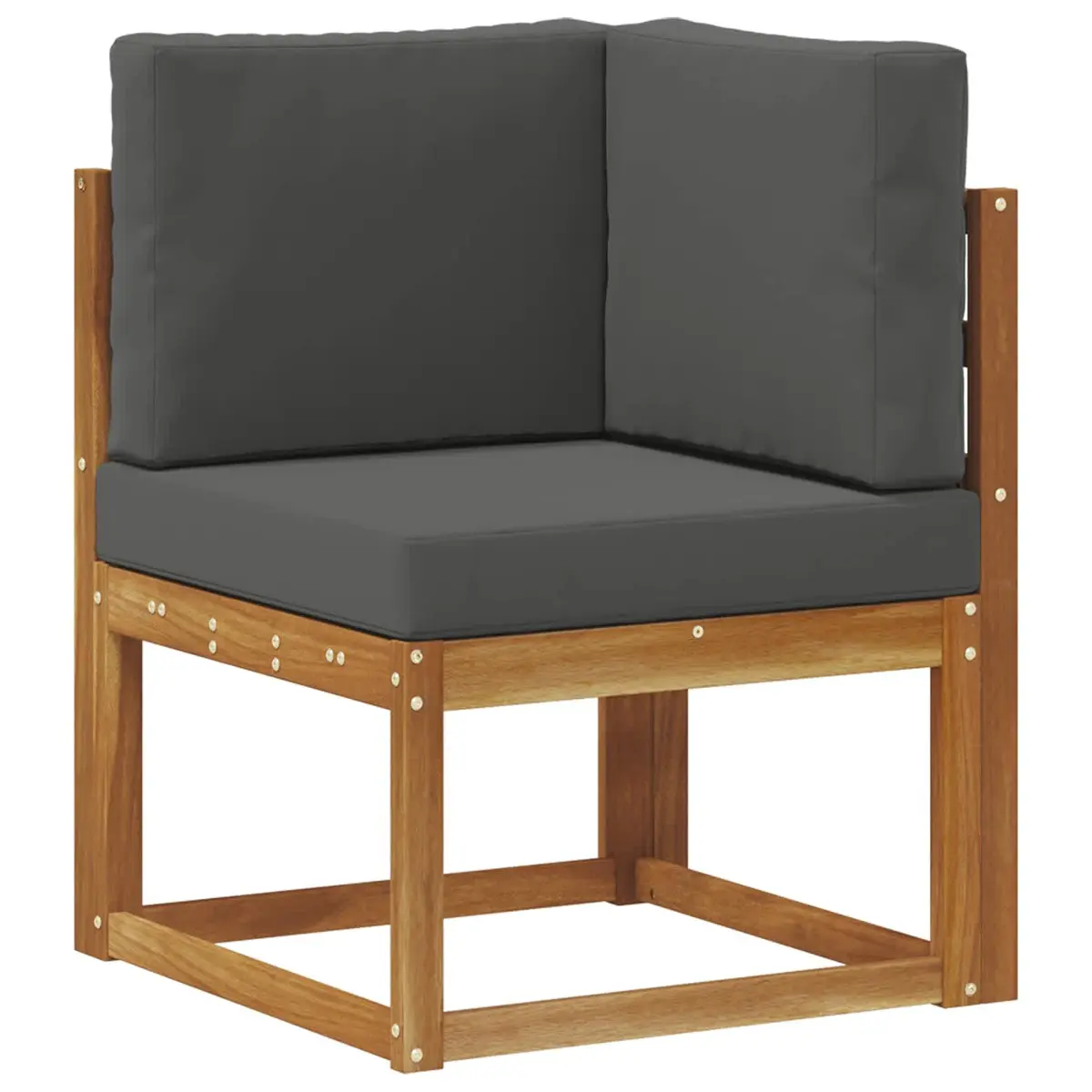 Outdoor Sofa Set Modular Acacia Wood 6 Piece Brown
