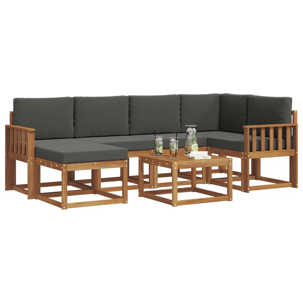 7-Piece Outdoor Sofa Set for Relaxation and Hosting
