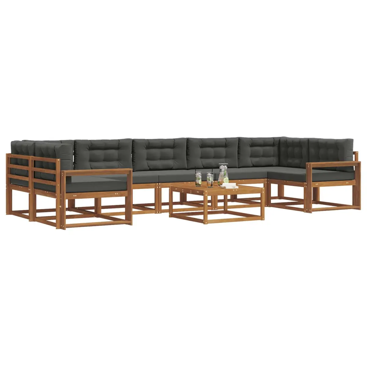 Outdoor Sectional Sofa Set 8 Pieces Garden Patio Furniture Modular Lounge