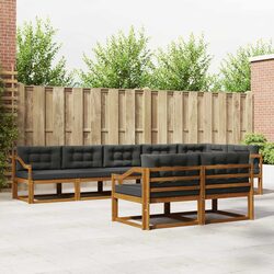 Ideal Outdoor Furniture: 8pc Acacia Modular Sofa Set