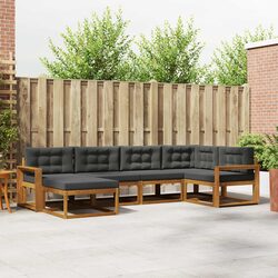 Versatile 6-Piece Acacia Wood Sofa Set for Your Outdoors