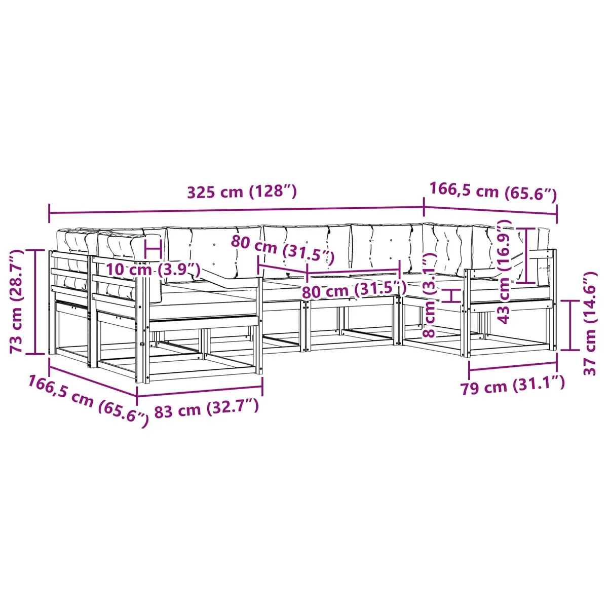 Outdoor Sectional Sofa Set for Relaxing and Entertaining