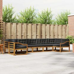 Practical 7-Piece Outdoor Sectional Sofa for Gardens