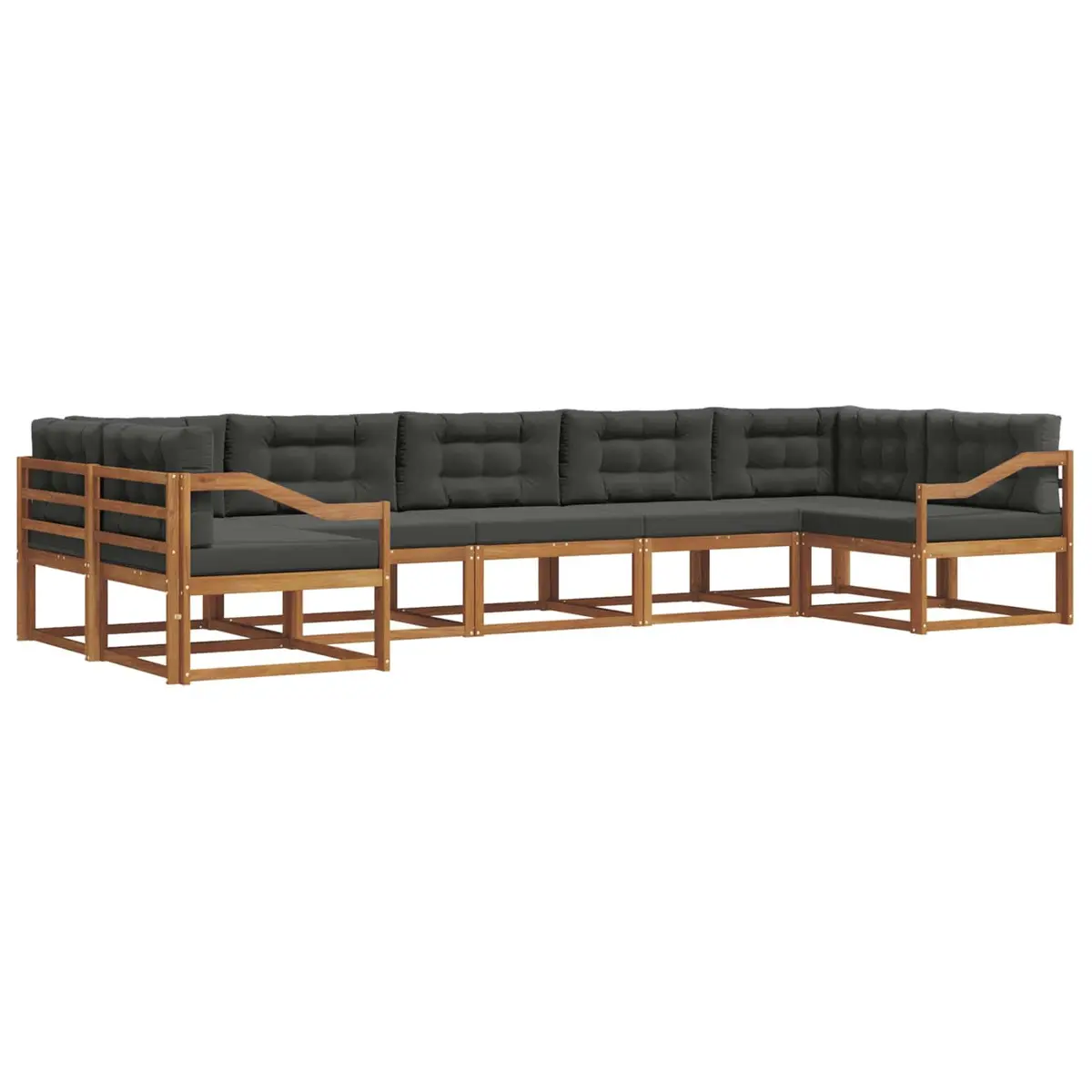 7-Piece Outdoor Sectional Sofa for Gardens