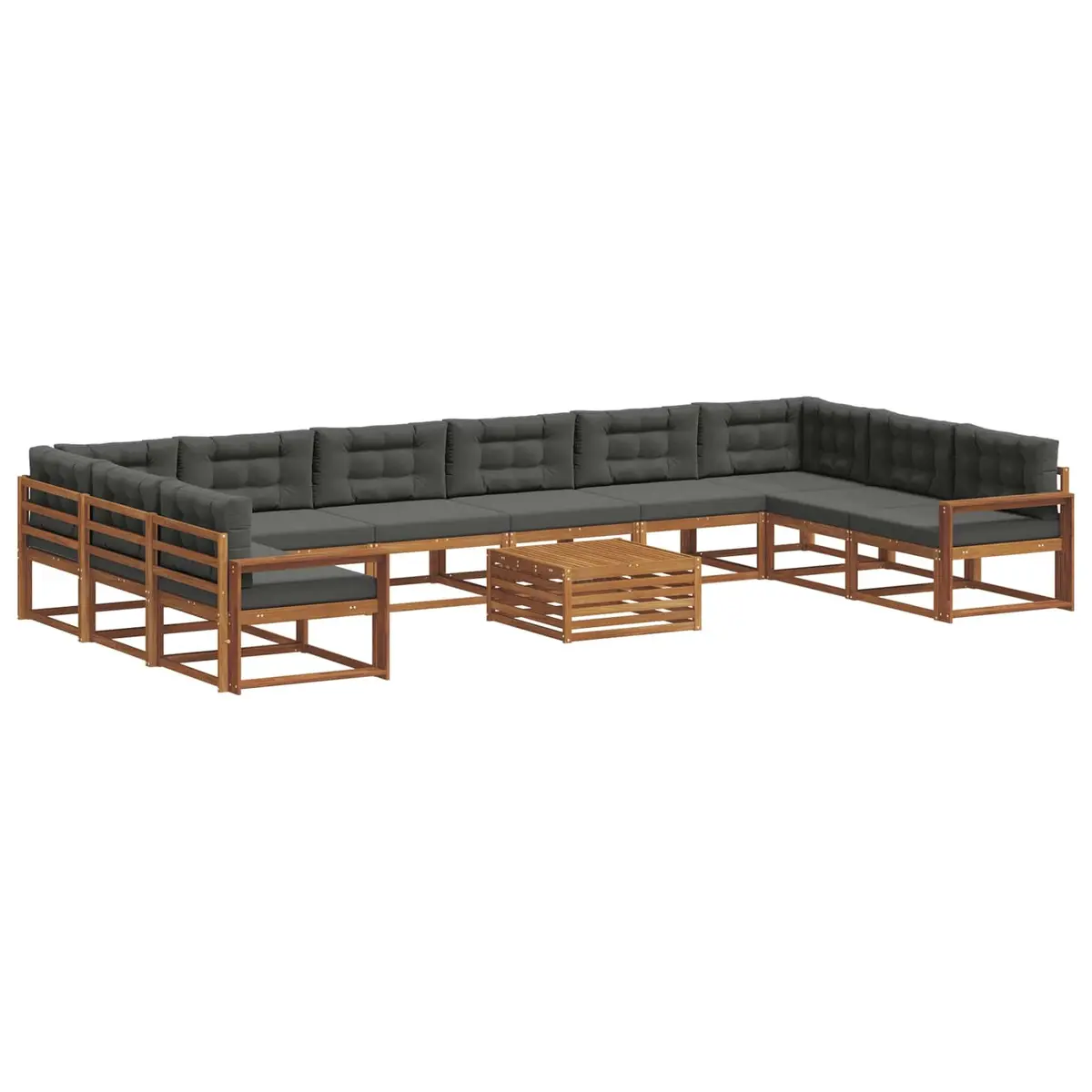 Outdoor Sectional Sofa Set 11 Piece Patio Garden Furniture Cushioned Lounge