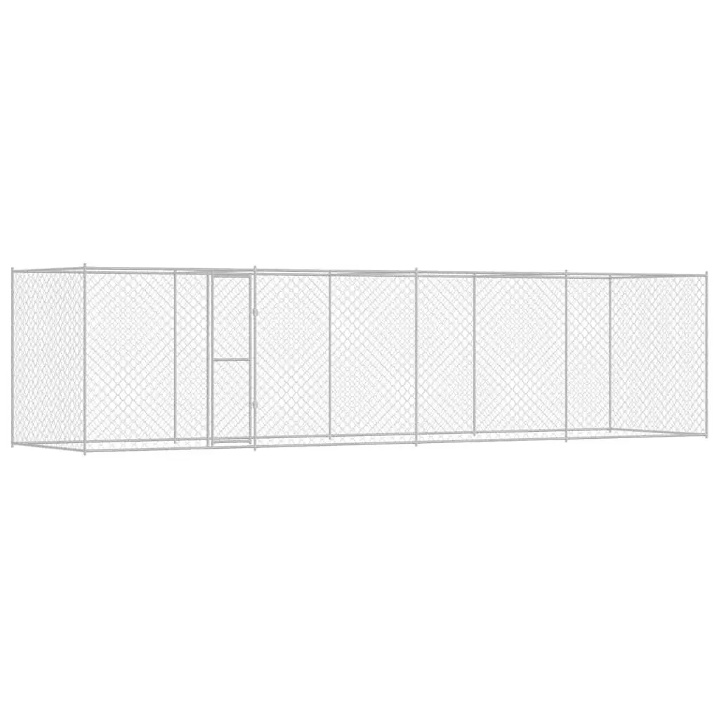 Silver Dog Cage for Large Breeds, Outdoor Use