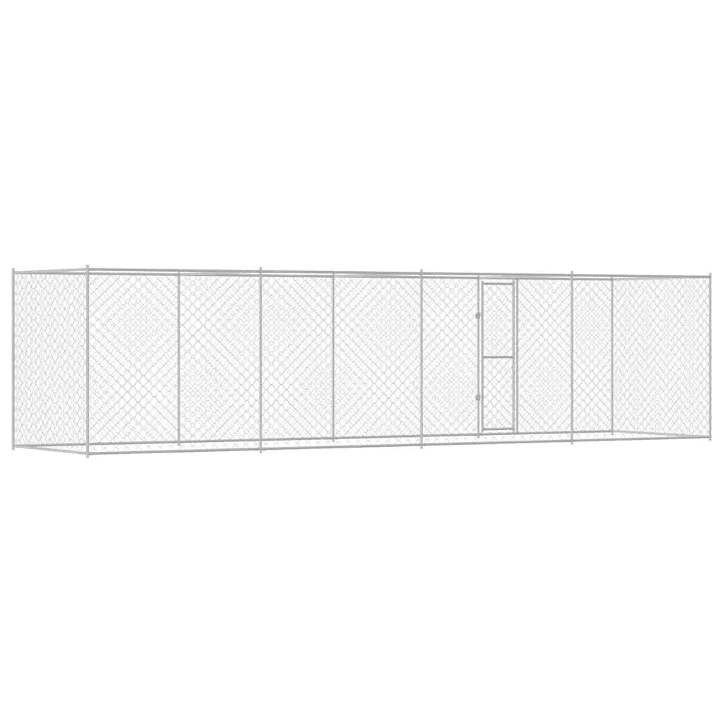 Silver Dog Cage for Large Breeds, Outdoor Use