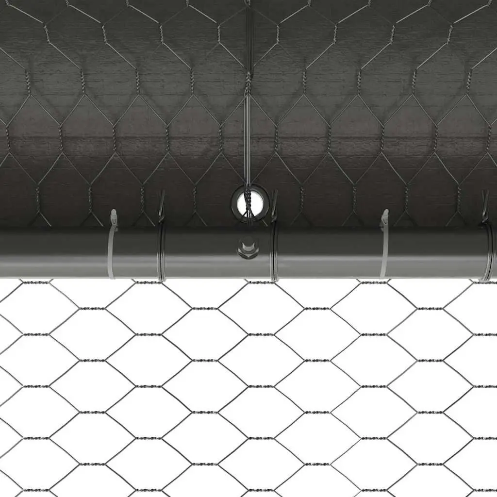 Chicken Cage 3 pcs Silver 600 x 200 x 200 cm Outdoor Poultry Run Housing