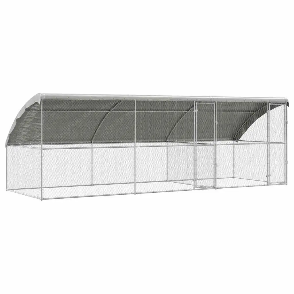 Chicken Cage 3 pcs Galvanised Steel for Home Use