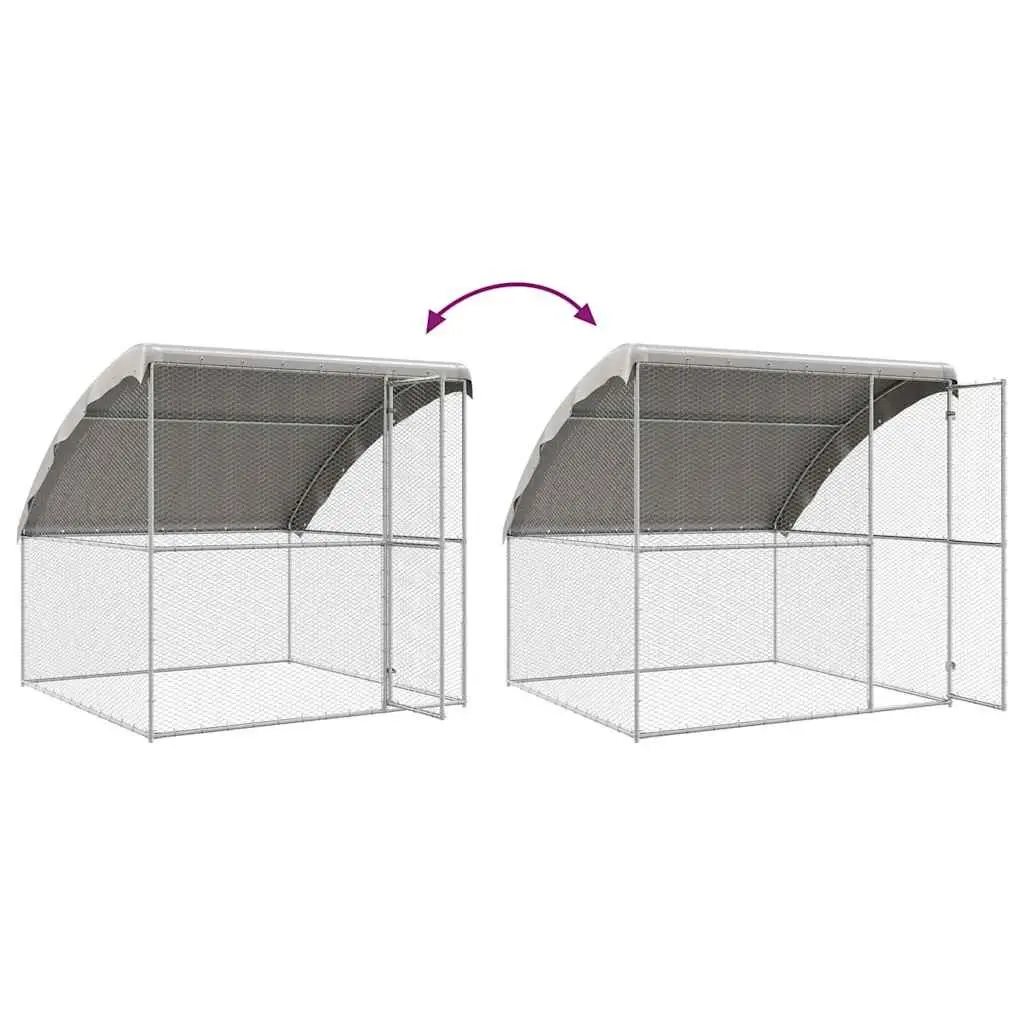 Chicken Cage 3 pcs Galvanised Steel for Home Use