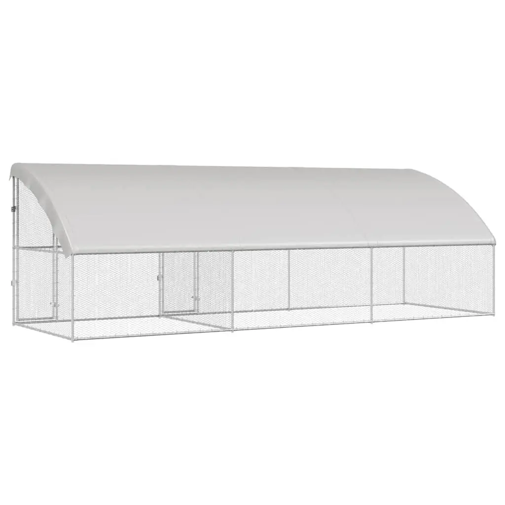 Chicken Cage 3 pcs Galvanised Steel for Home Use