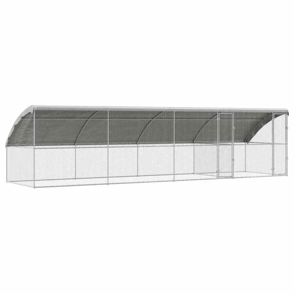 Chicken Cage 4pcs Large Galvanised Steel Outdoor Poultry Habitat Housing Garden