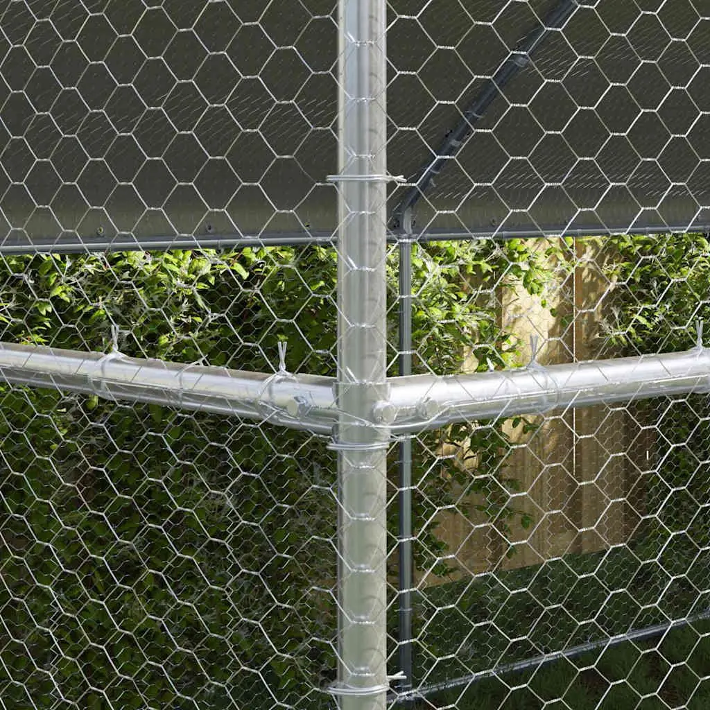Chicken Cage 4pcs Large Galvanised Steel Outdoor Poultry Habitat Housing Garden