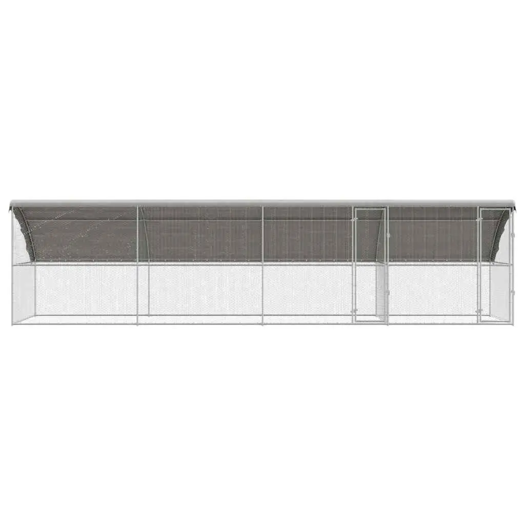Chicken Cage 4pcs Large Galvanised Steel Outdoor Poultry Habitat Housing Garden
