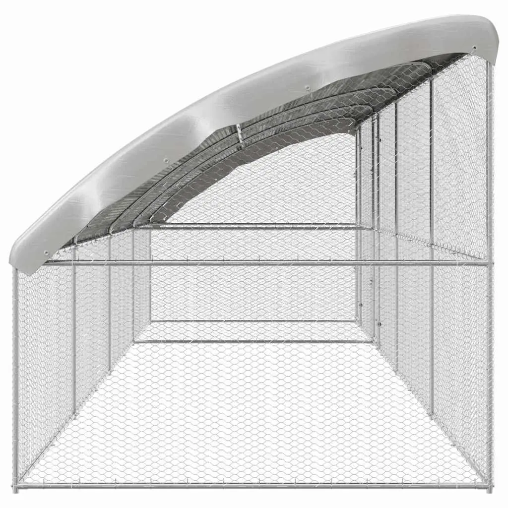 Chicken Cage 4pcs Large Galvanised Steel Outdoor Poultry Habitat Housing Garden