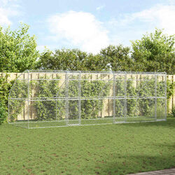 Practical Dog Kennel 3 pcs Silver 6 x 2 x 2 m for Your Home