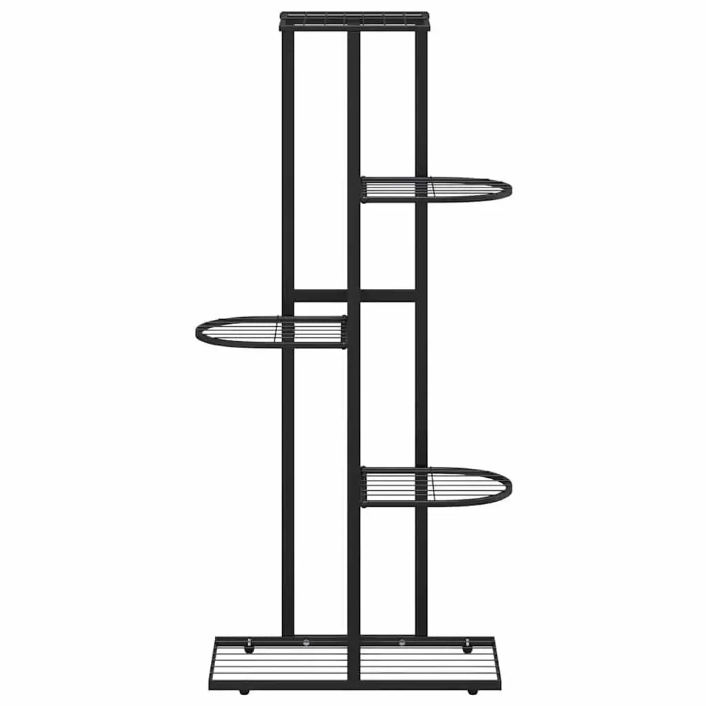 5-Tier Metal Plant Stand Display Rack 43x22x98cm Black