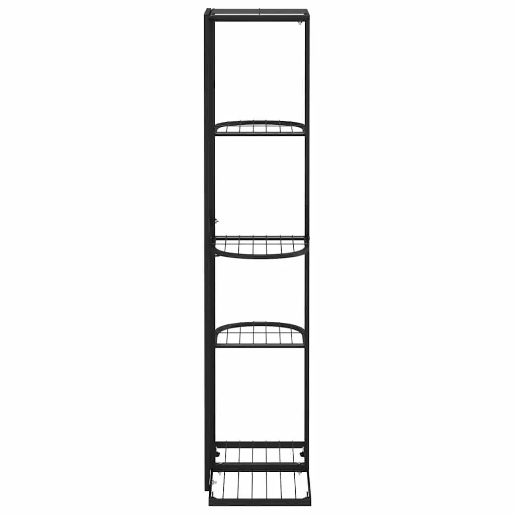 5-Tier Metal Plant Stand Display Rack 43x22x98cm Black