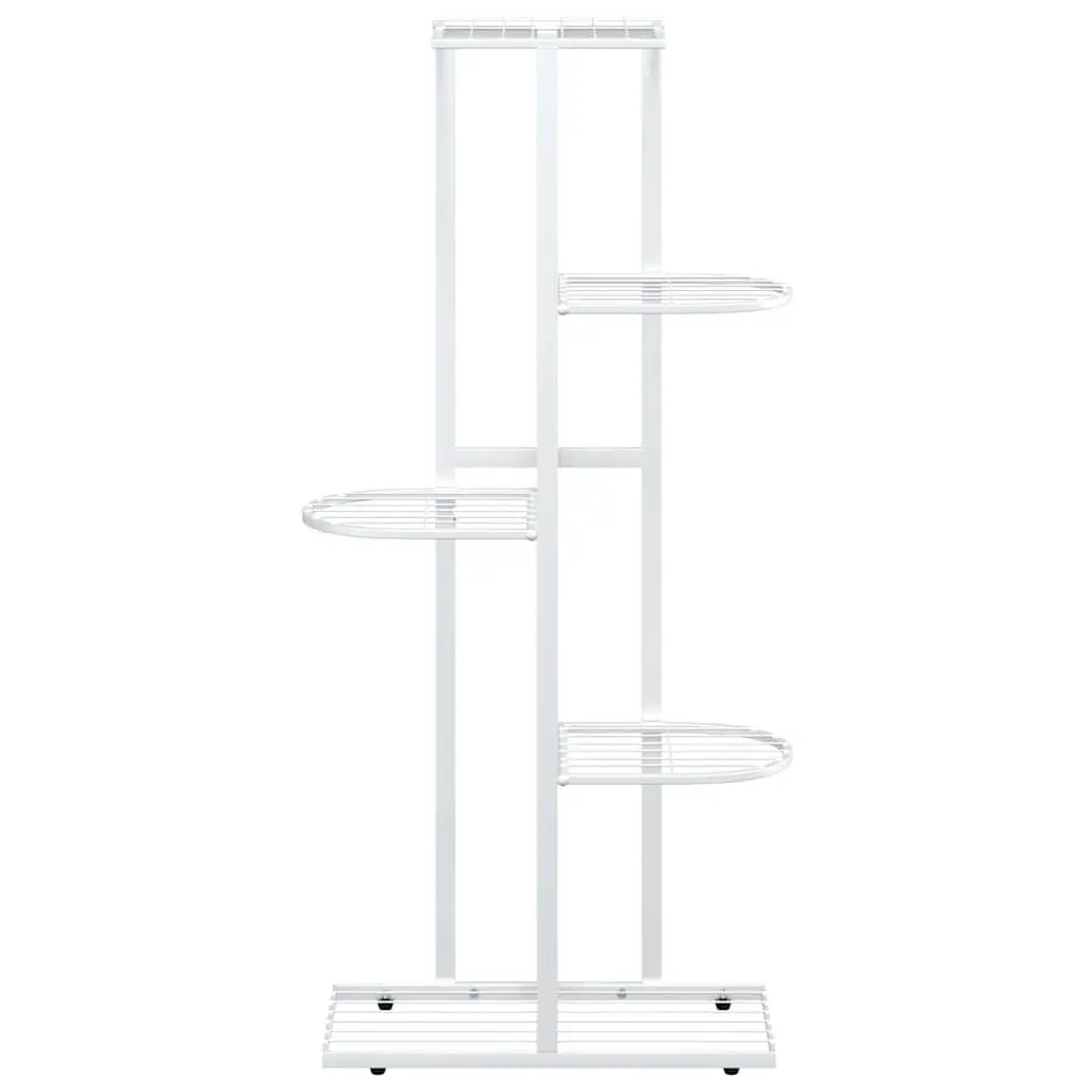 Metal Plant Stand 5-Tier White Sturdy Indoor Outdoor Display Rack 43x22x98cm