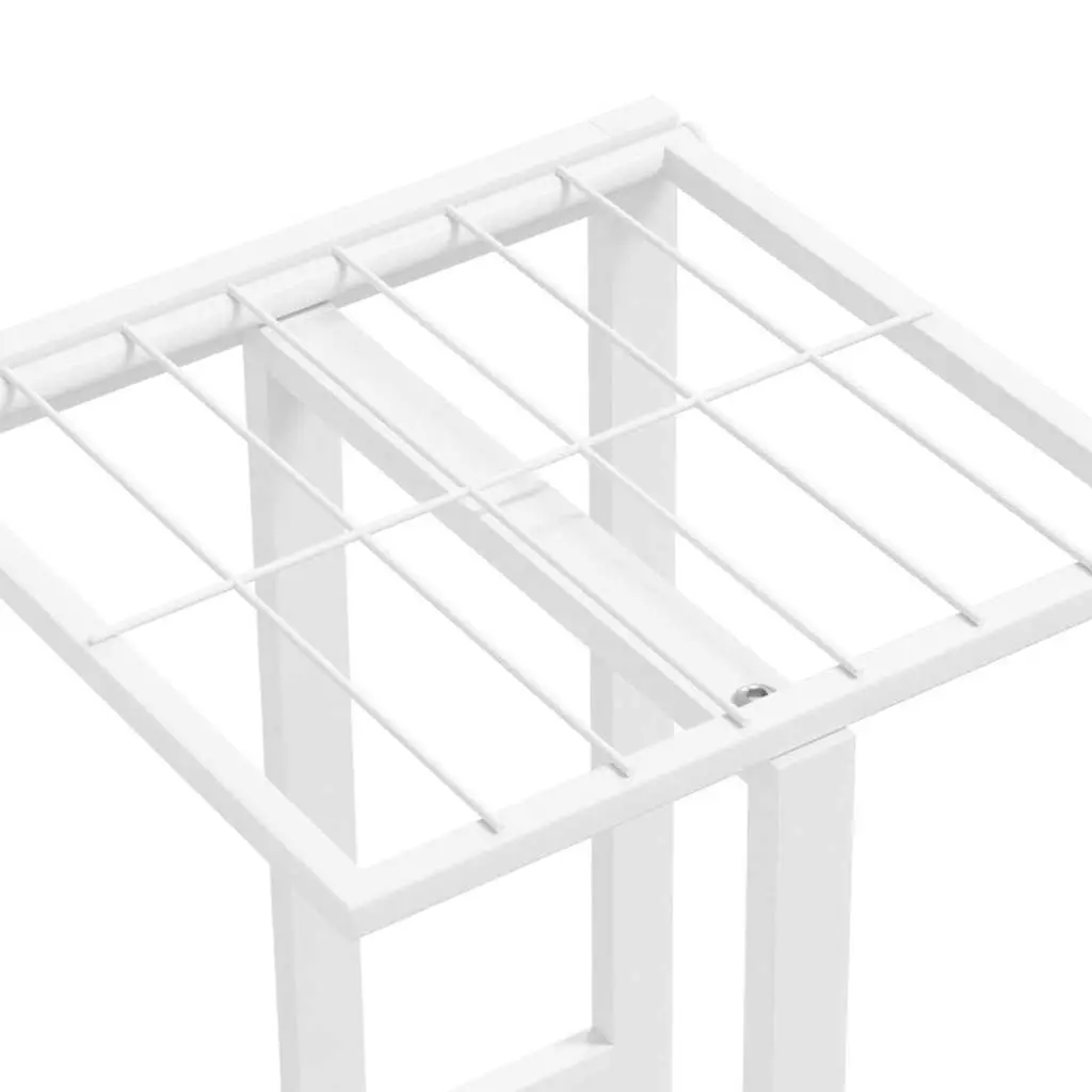 Metal Plant Stand 5-Tier White Sturdy Indoor Outdoor Display Rack 43x22x98cm