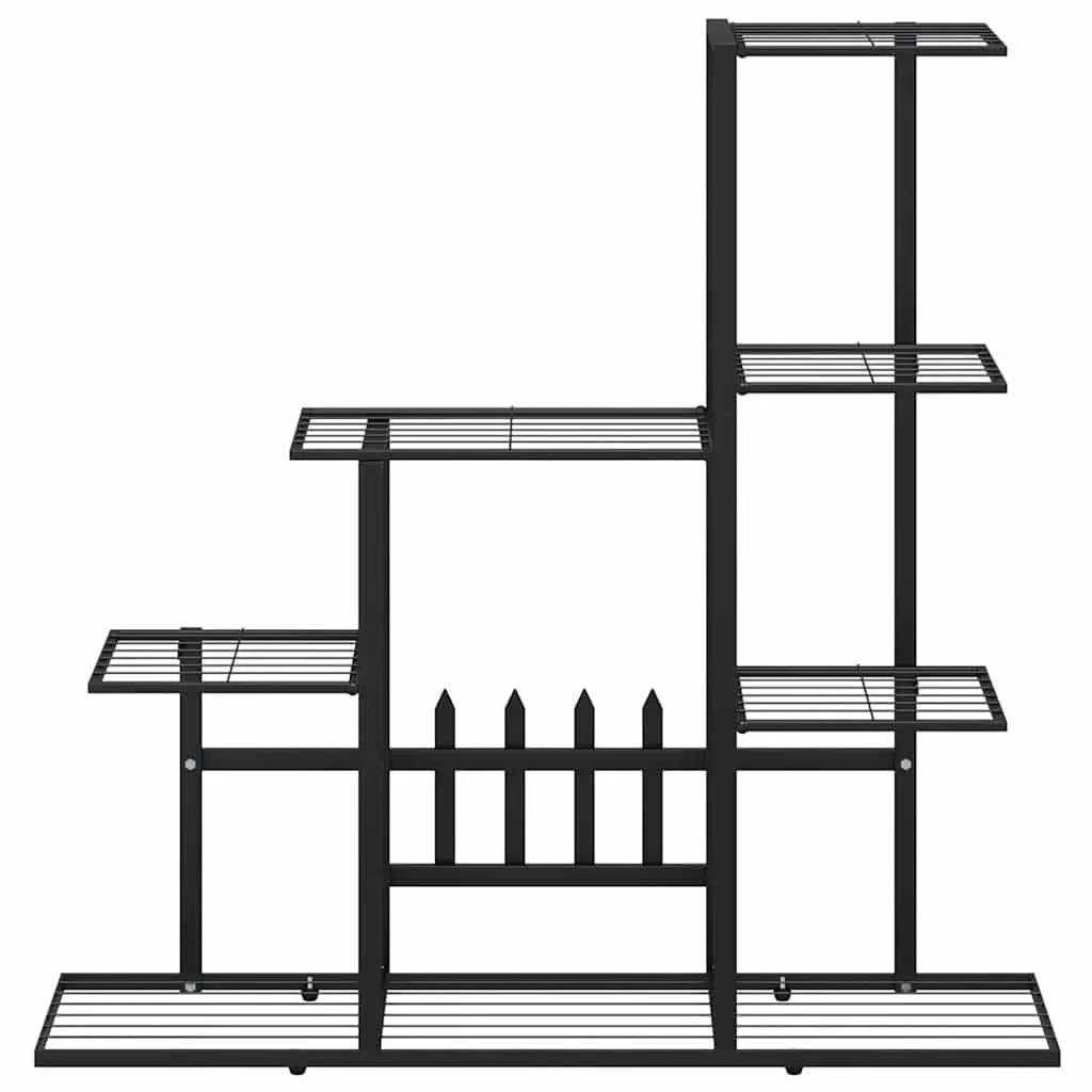 Metal Plant Stand Black 88cm Height 94.5cm Width 25cm Depth Sturdy Flower Rack for Home and Garden Display