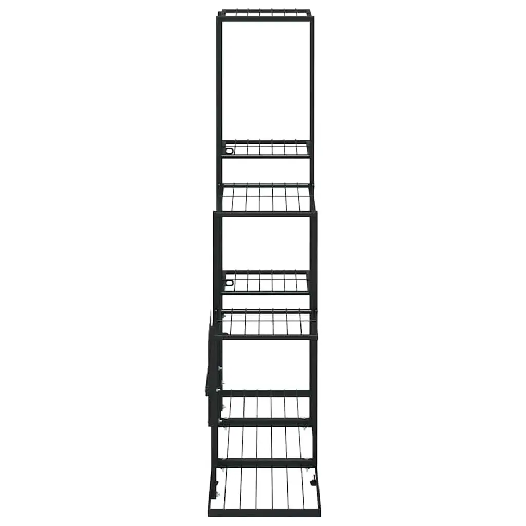 Metal Plant Stand Black 88cm Height 94.5cm Width 25cm Depth Sturdy Flower Rack for Home and Garden Display