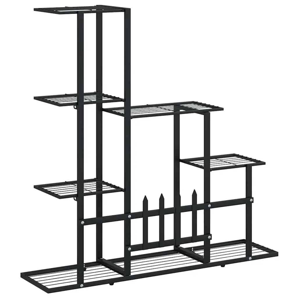 Metal Plant Stand Black 88cm Height 94.5cm Width 25cm Depth Sturdy Flower Rack for Home and Garden Display
