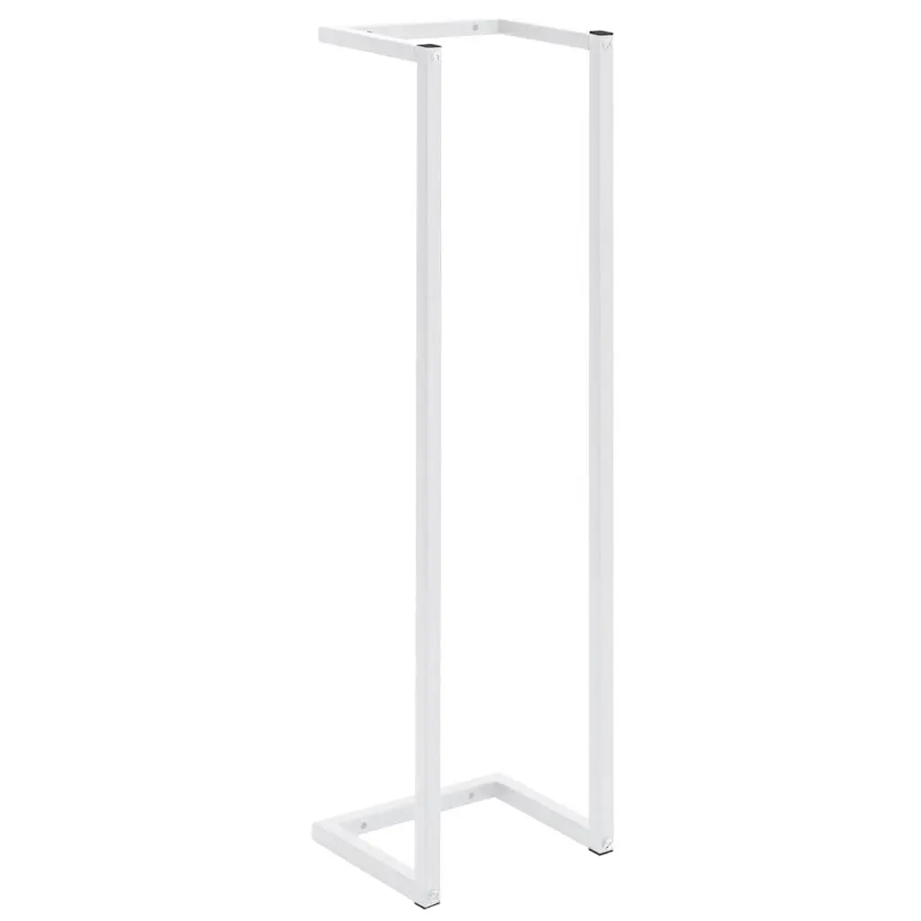 Towel Rack Steel Wall Mount Bathroom Organizer 25 x 20 x 95 cm White