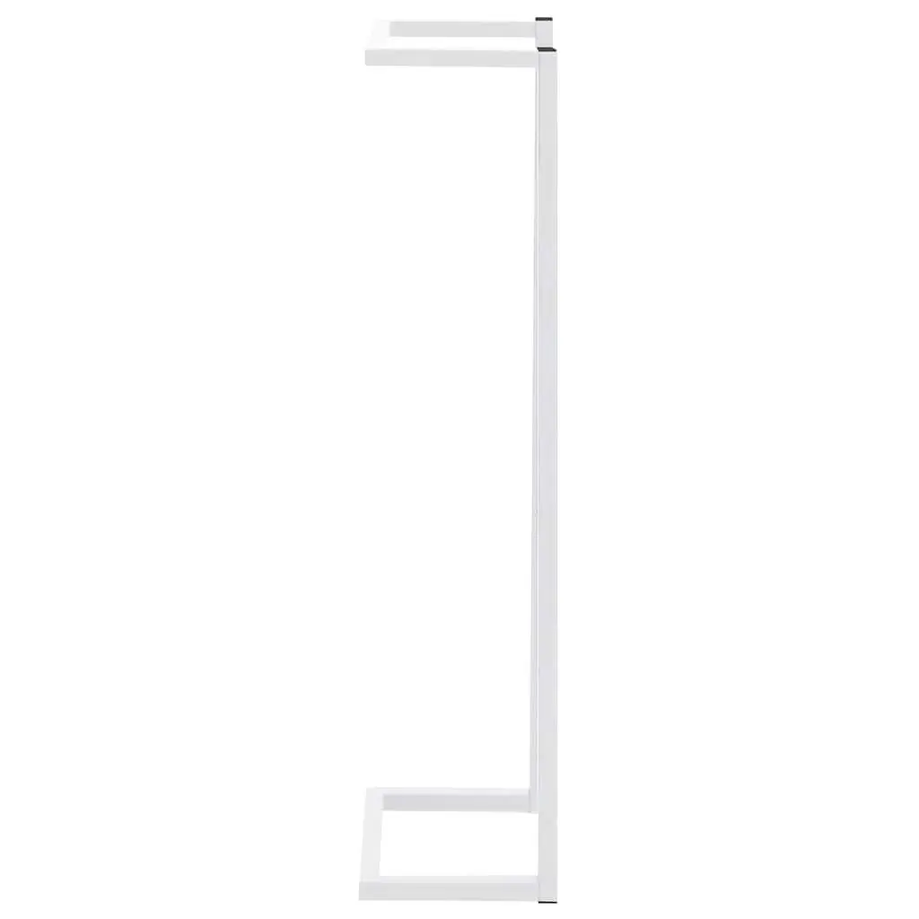 Towel Rack Steel Wall Mount Bathroom Organizer 25 x 20 x 95 cm White