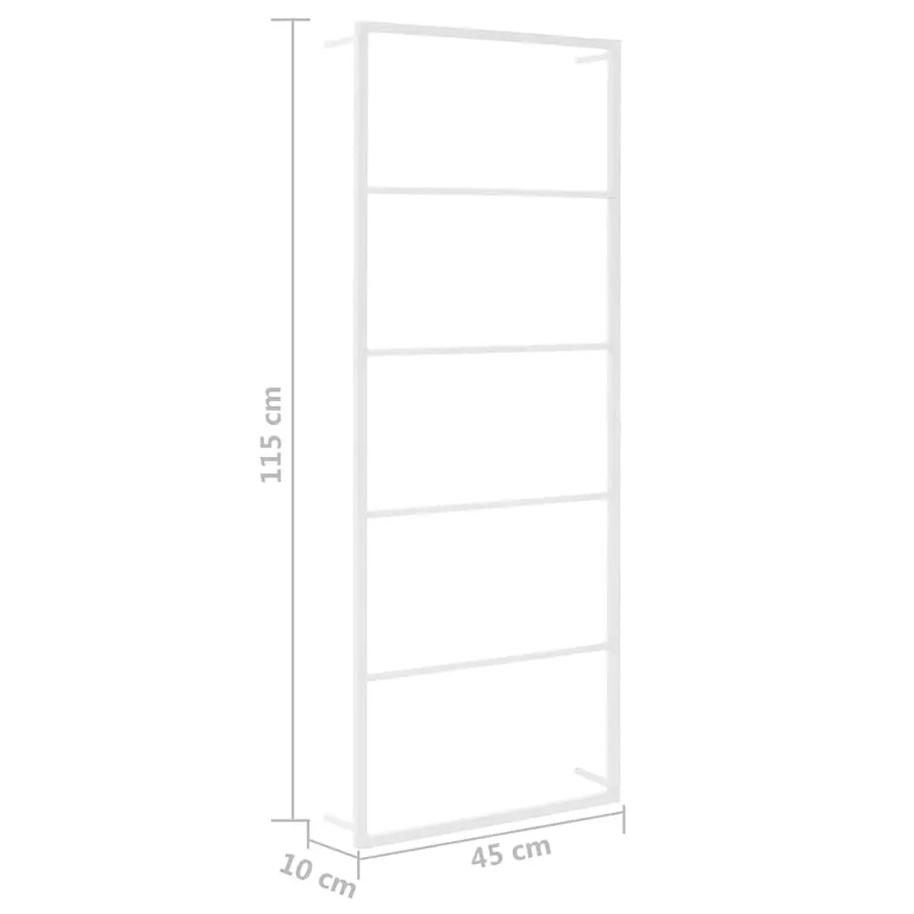 Towel Rack Wall Mount Steel 45x10x115 cm White