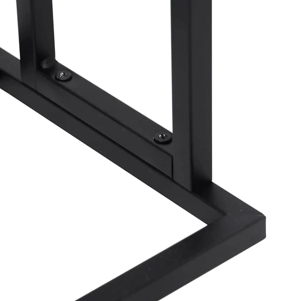 Freestanding Towel Rack Iron 2 Tier Black Bathroom Storage Holder Stand