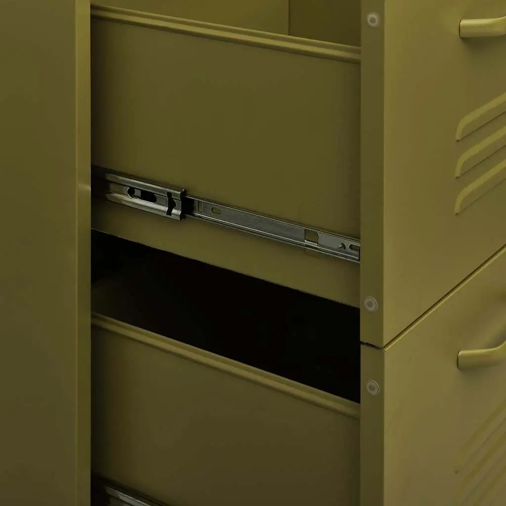 6 Drawer Organiser Chest Steel Structure Green Home Office Storage Cabinet 80x35x1015cm