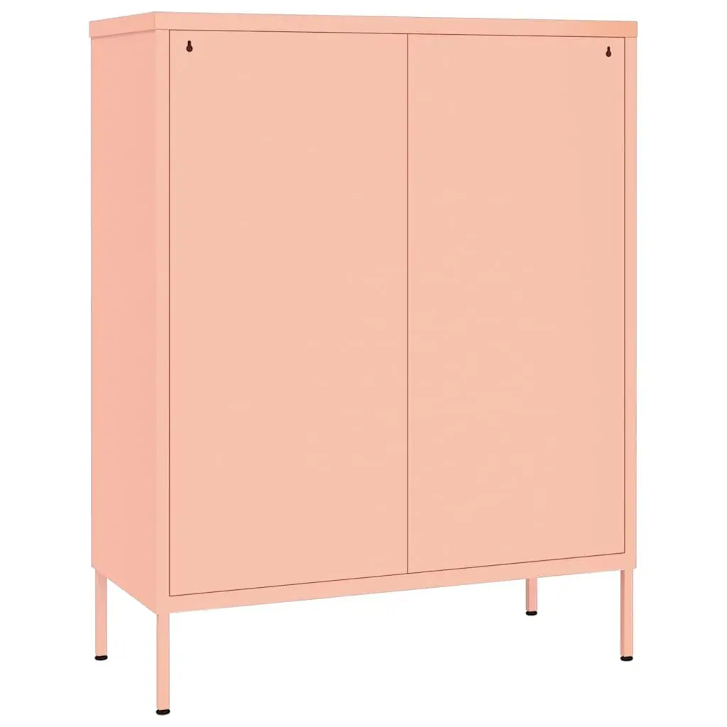 Storage Cabinet Steel 6 Drawer Pink Dresser Organizer 80W x 35D x 101.5H cm