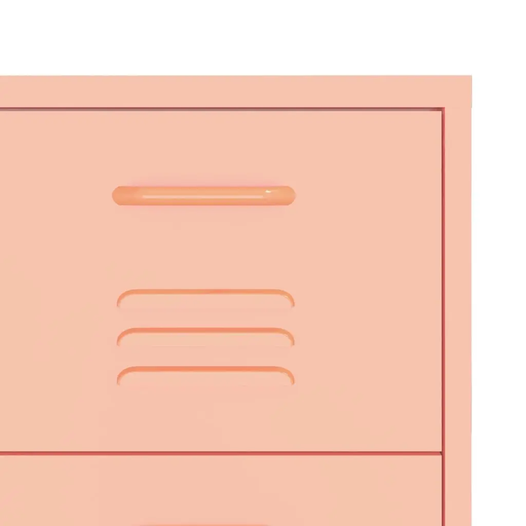 Storage Cabinet Steel 6 Drawer Pink Dresser Organizer 80W x 35D x 101.5H cm