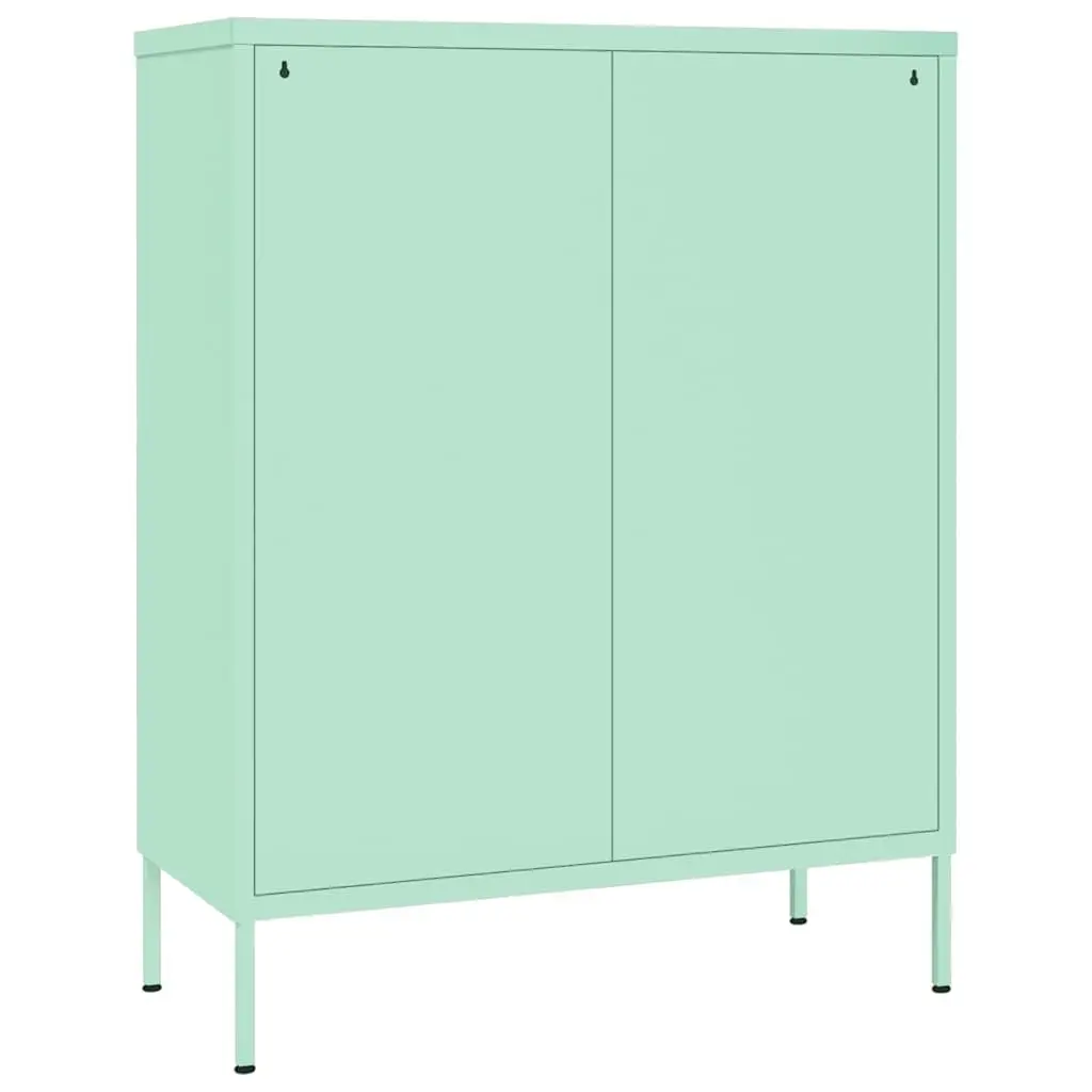 Storage Drawer Cabinet Steel 80x35x101.5cm Green 6 Drawers Organiser Unit