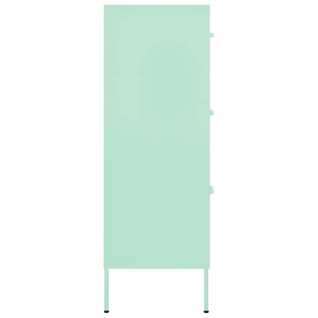 Storage Drawer Cabinet Steel 80x35x101.5cm Green 6 Drawers Organiser Unit