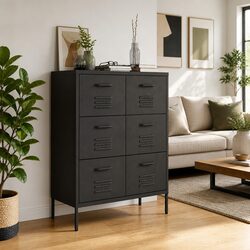 Versatile Anthracite Steel Storage Cabinet 80x35x101.5cm