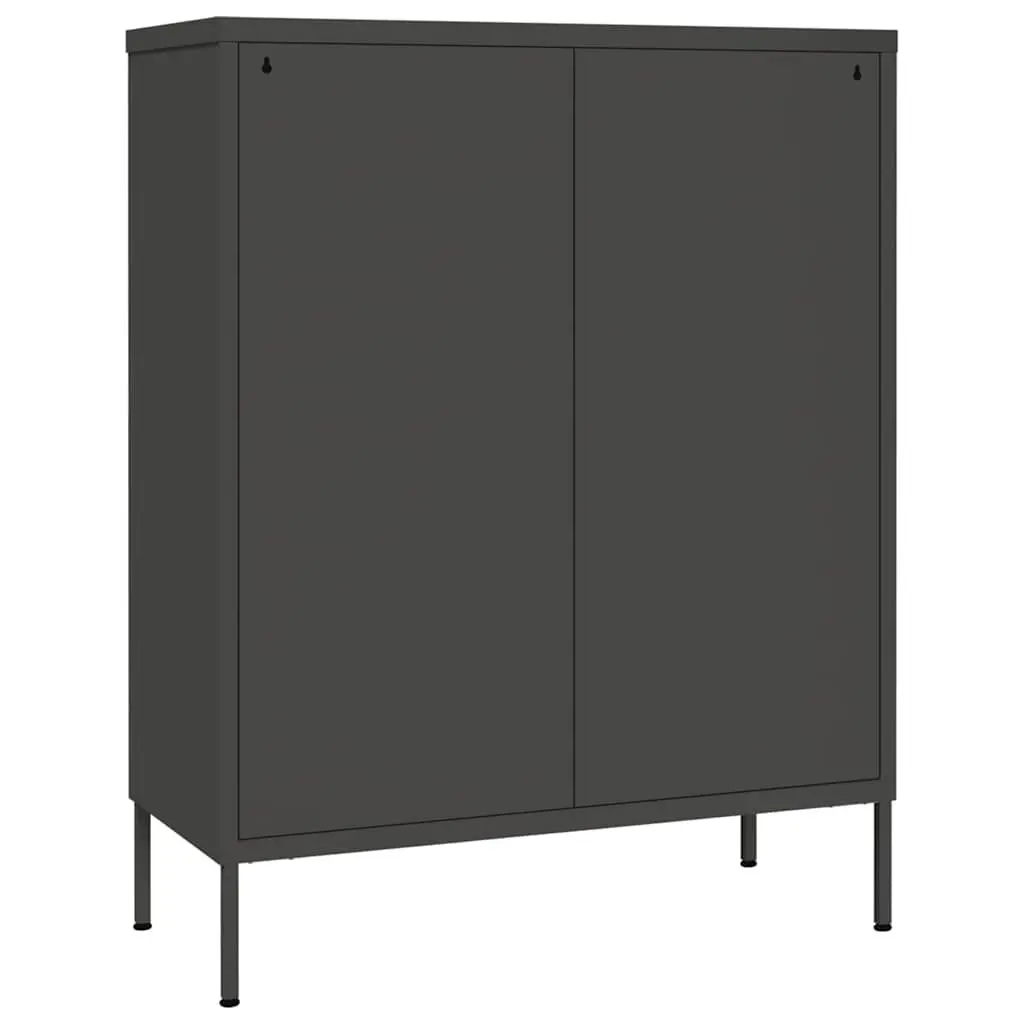 Steel Drawer Cabinet 80x35x101.5cm Anthracite Organiser with 6 Drawers for Home Storage