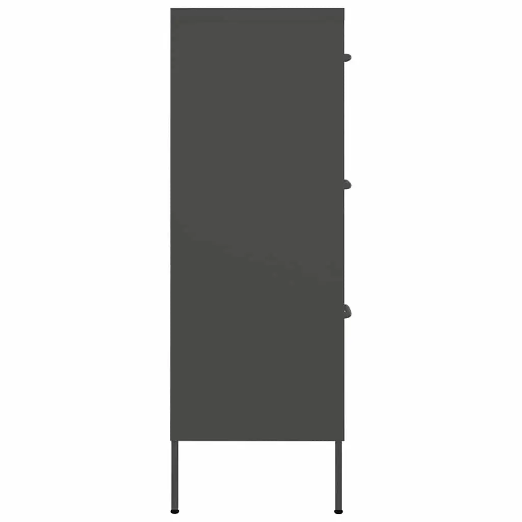 Steel Drawer Cabinet 80x35x101.5cm Anthracite Organiser with 6 Drawers for Home Storage
