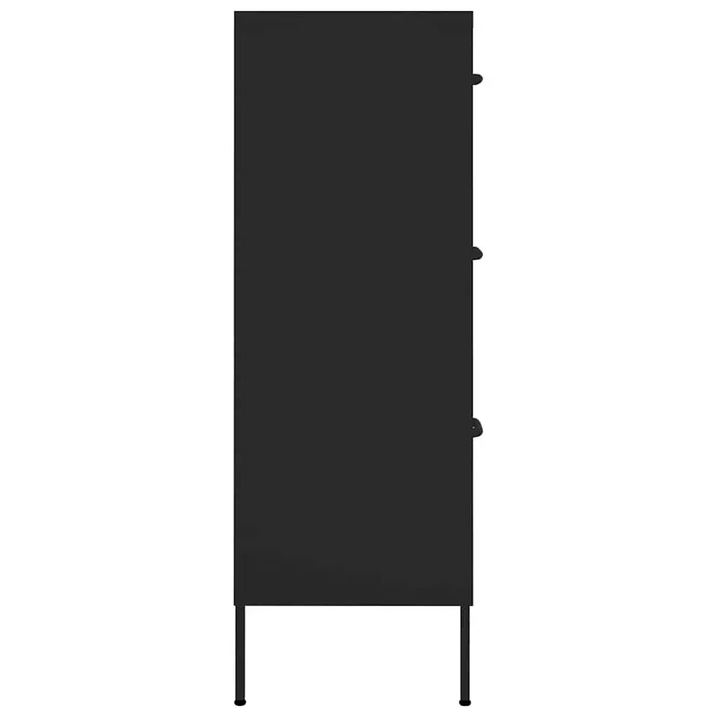 Storage Cabinet Steel 6 Drawer Black 80W x 35D x 101.5H cm