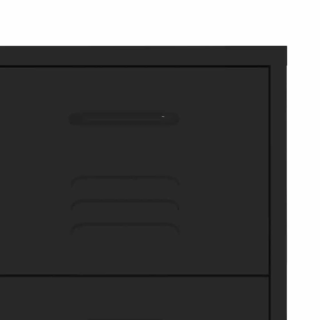 Storage Cabinet Steel 6 Drawer Black 80W x 35D x 101.5H cm