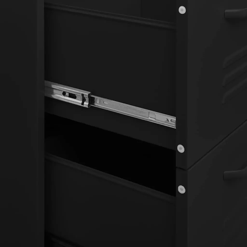 Storage Cabinet Steel 6 Drawer Black 80W x 35D x 101.5H cm