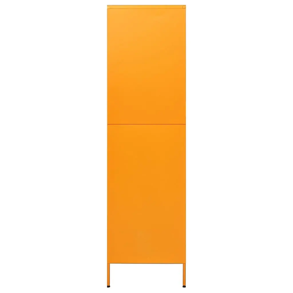 Steel Wardrobe Cabinet Storage Organiser 90x50x180cm Yellow