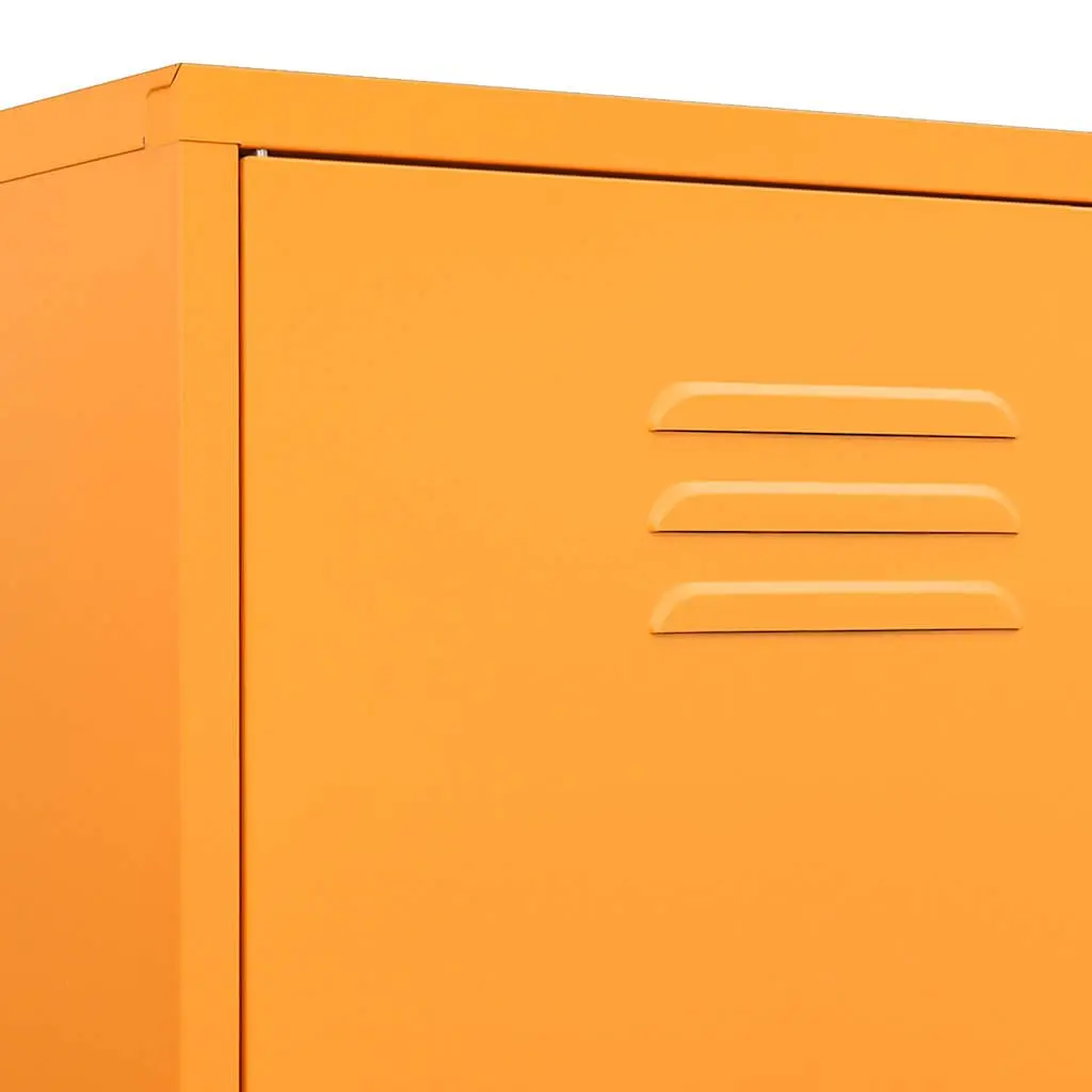 Steel Wardrobe Cabinet Storage Organiser 90x50x180cm Yellow