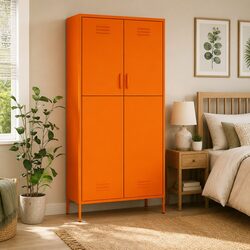Practical Orange Wardrobe Cabinet for Every Room